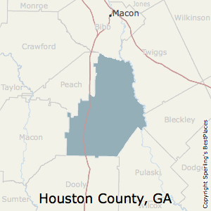 Houston County Ga Map | Cities And Towns Map